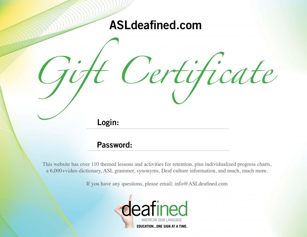 GIFT CERTIFICATE